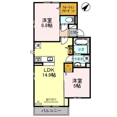 ヴィラアステール　A棟の物件間取画像